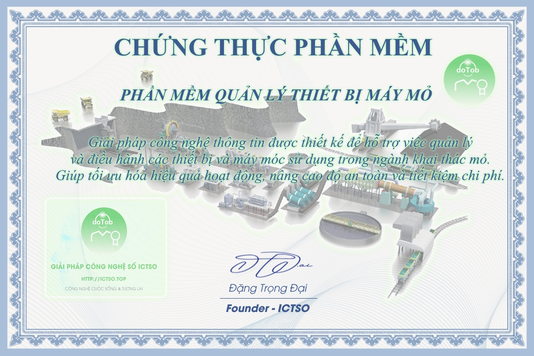 PHẦN MỀM QUẢN LÝ THIẾT BỊ MÁY MỎ